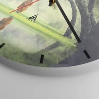 Clock face with lines