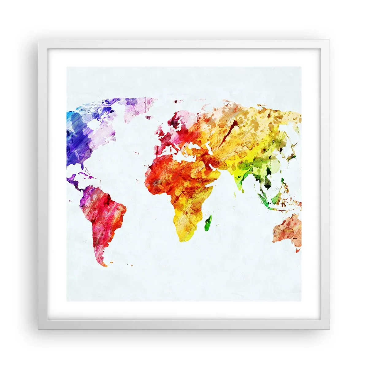 Poster in white frmae - All Colours of Light - 50x50 cm