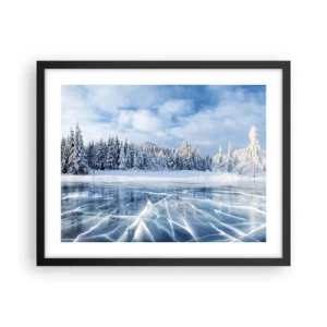 Poster in black frame - Dazling and Crystalline View - 50x40 cm