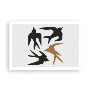 Poster - Swallows at Play - 91x61 cm