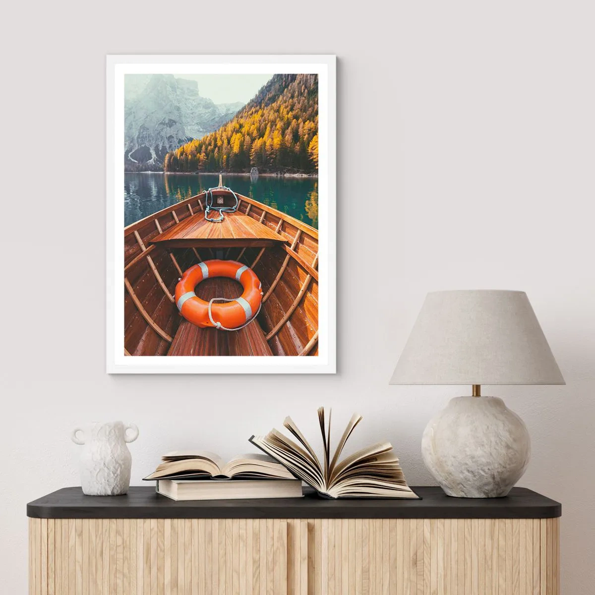 Poster in white frmae - Mountain Hike - 50x70 cm