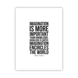 Poster - Einstein about Power of Imagination - 30x40 cm