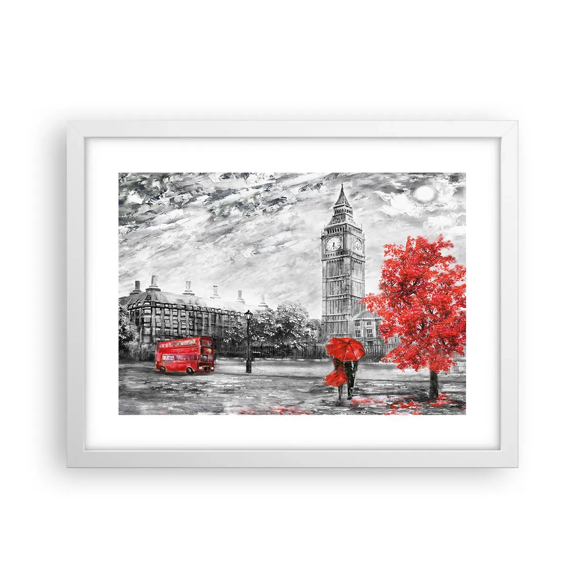 Poster in white frmae - Exciting Day - 40x30 cm