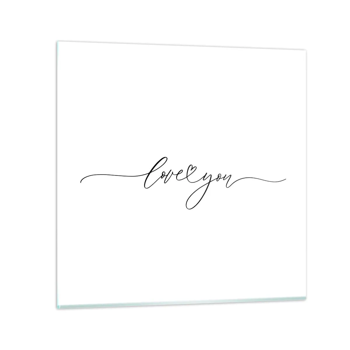 Glass picture - Black on White - 30x30 cm