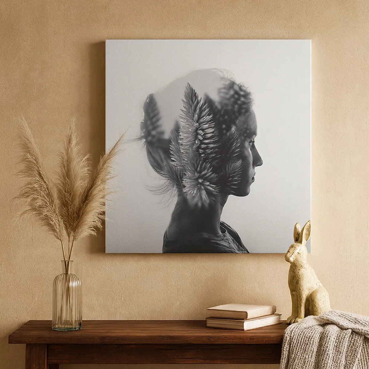 Canvas picture - Lady from a Pinewood Forest - 30x30 cm