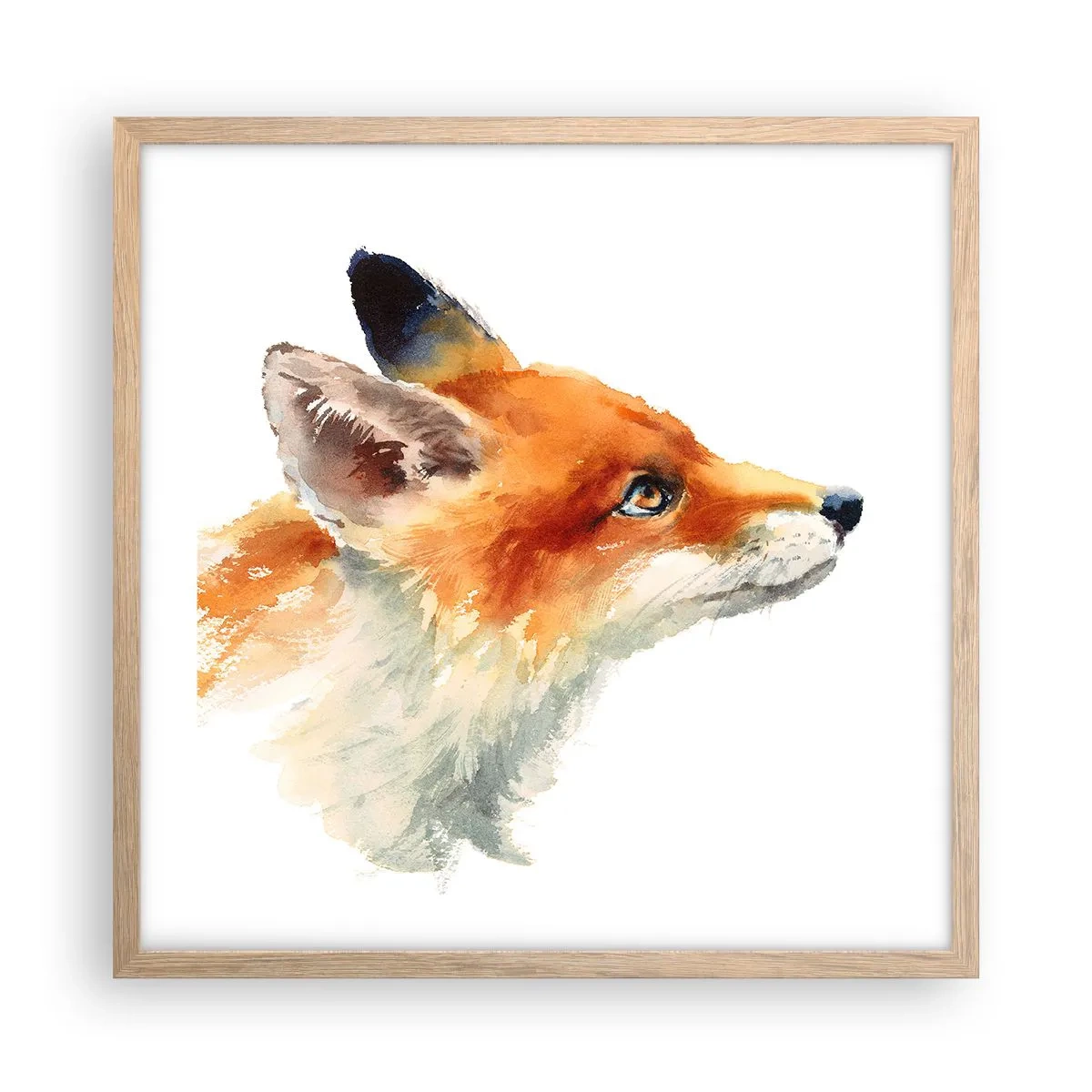 Poster in light oak frame - Never Too Careful - 50x50 cm