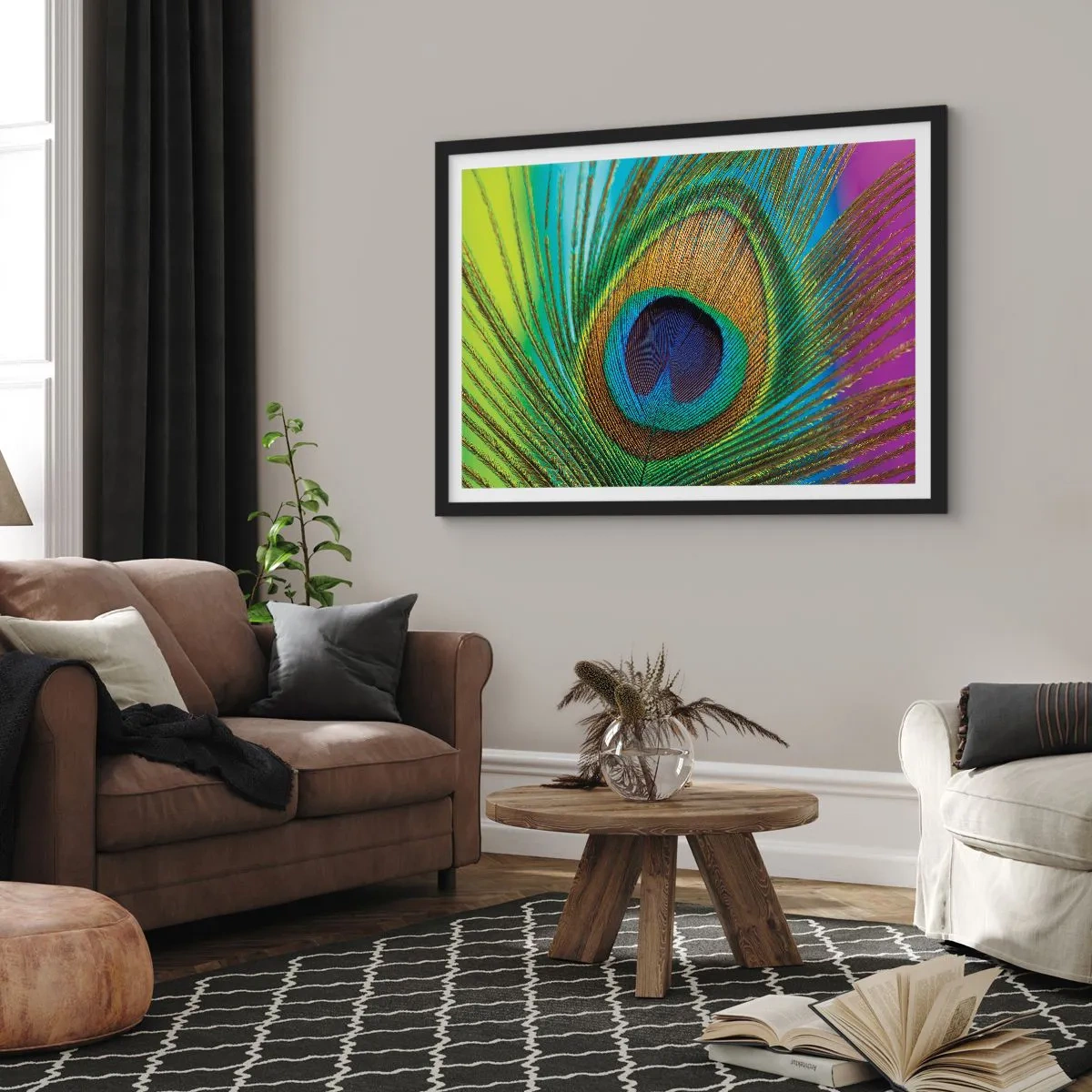 Poster in black frame - Eye to Eye - 70x50 cm