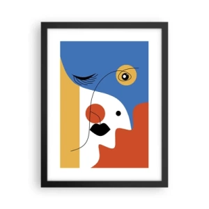 Poster in black frame - Deconstructed Potrait - 30x40 cm