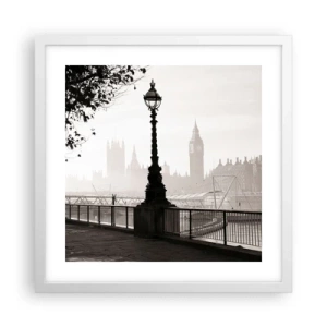 Poster in white frmae - London Morning - 40x40 cm