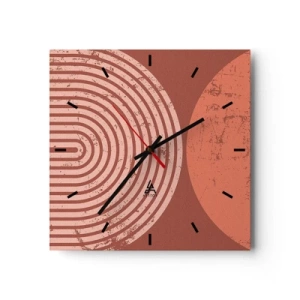 Wall clock - Clock on glass - Close Relationship - 30x30 cm