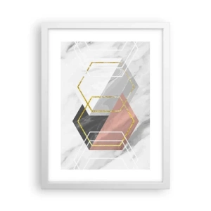 Poster in white frmae - Chain Composition - 30x40 cm