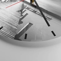 Clock face with lines