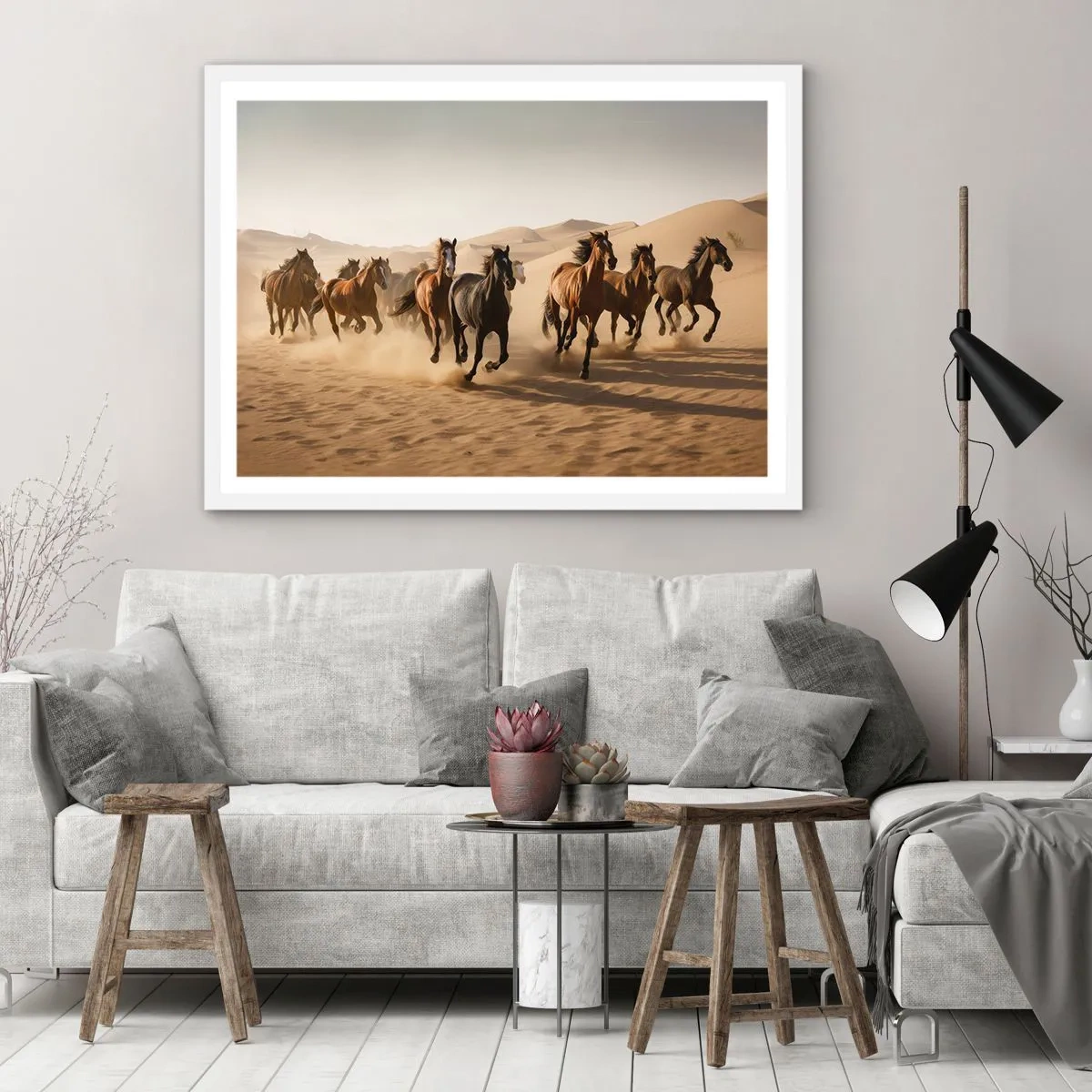 Poster in white frmae - Free as a Wind - 70x50 cm