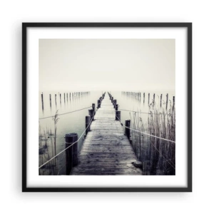 Poster in black frame - Immerse Yourself in Peace - 50x50 cm