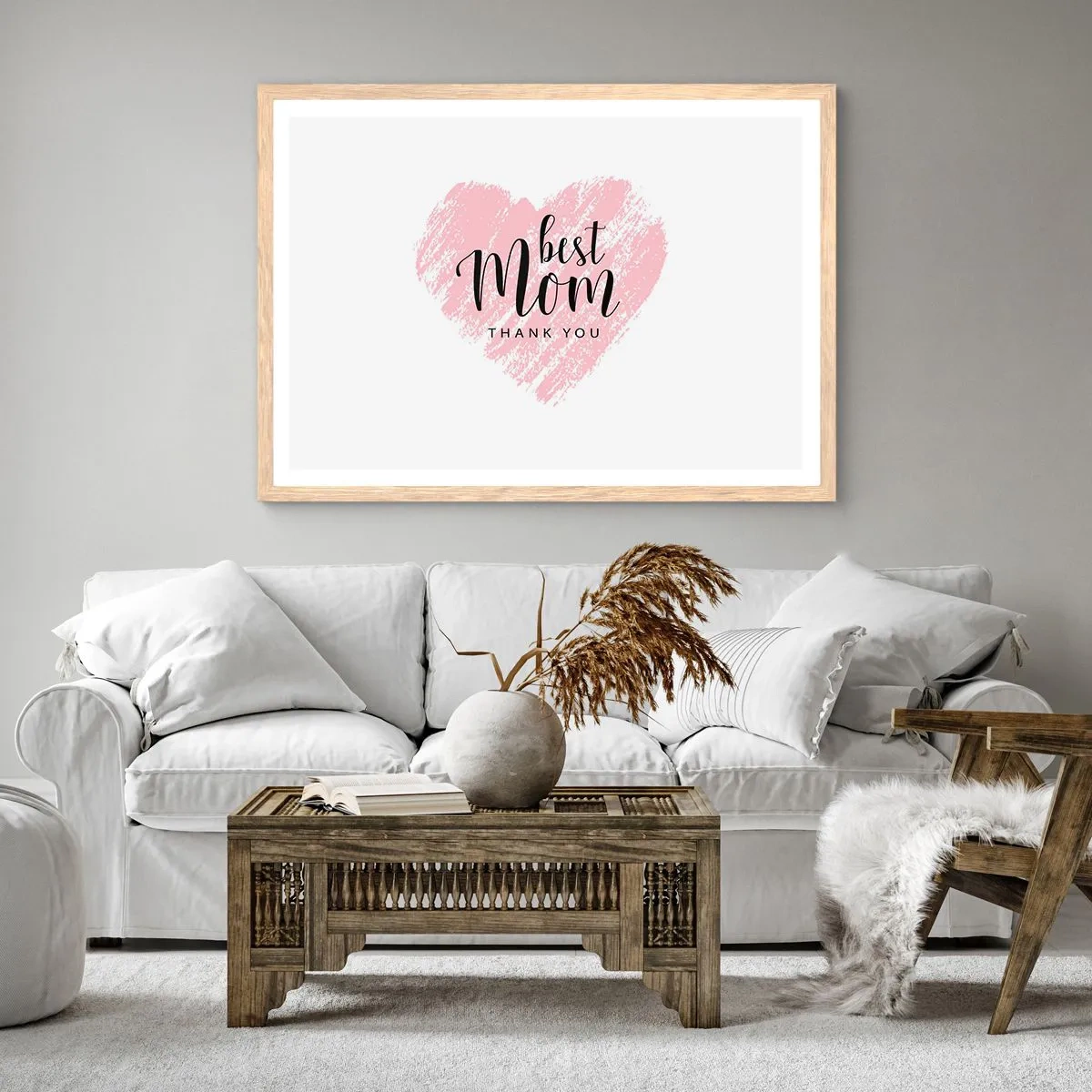 Poster in light oak frame - Always the Right Moment - 91x61 cm