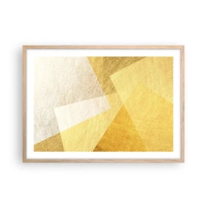 Poster in light oak frame - Weather of Geometry - 70x50 cm