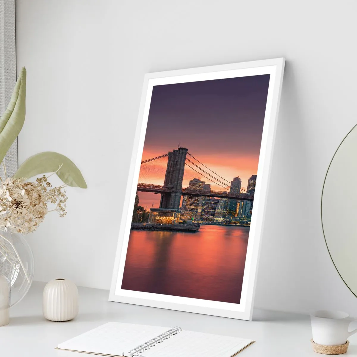 Poster in white frmae - Submerged in Lilac Silence - 61x91 cm