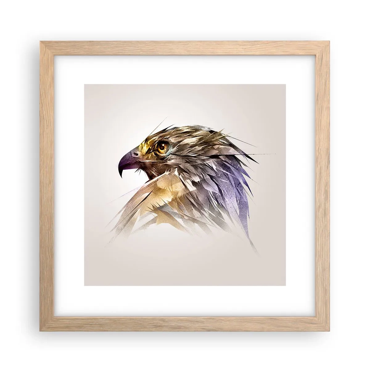 Poster in light oak frame - Portrait of a Warrior - 30x30 cm