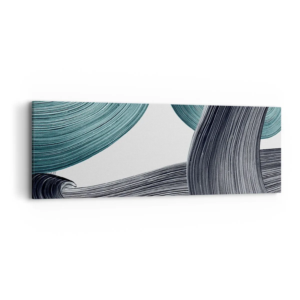 Canvas picture - Emerald and Black Trails - 90x30 cm