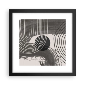 Poster in black frame - Oval Wins - 30x30 cm