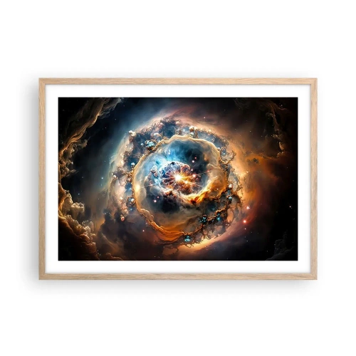 Poster in light oak frame - Beginning - 70x50 cm