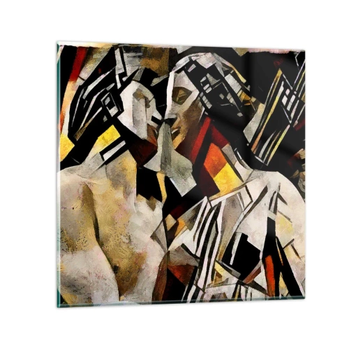Glass picture - Kiss Of A Statue - 50x50 cm