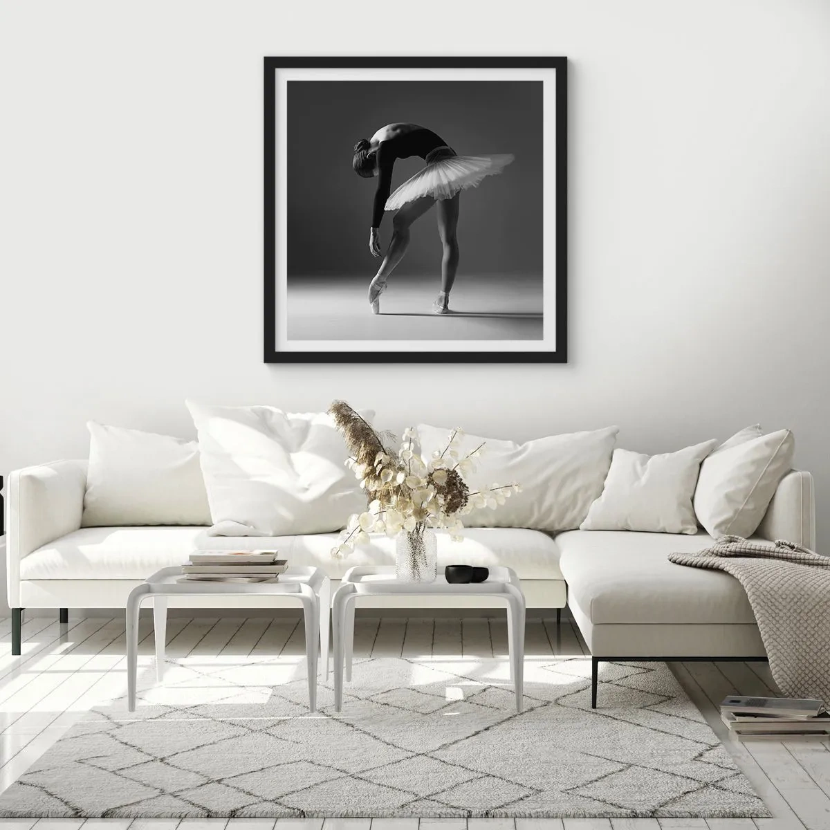 Poster in black frame - Belle Ballet Dancer - 40x40 cm