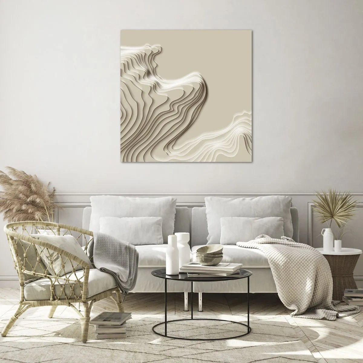Glass picture - Topography of Art. - 70x70 cm