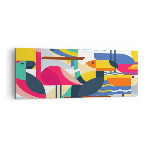 Canvas picture - Birds' Party - 140x50 cm