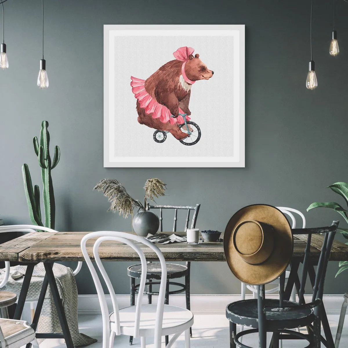 Poster in white frmae - What a Circus! - 50x50 cm