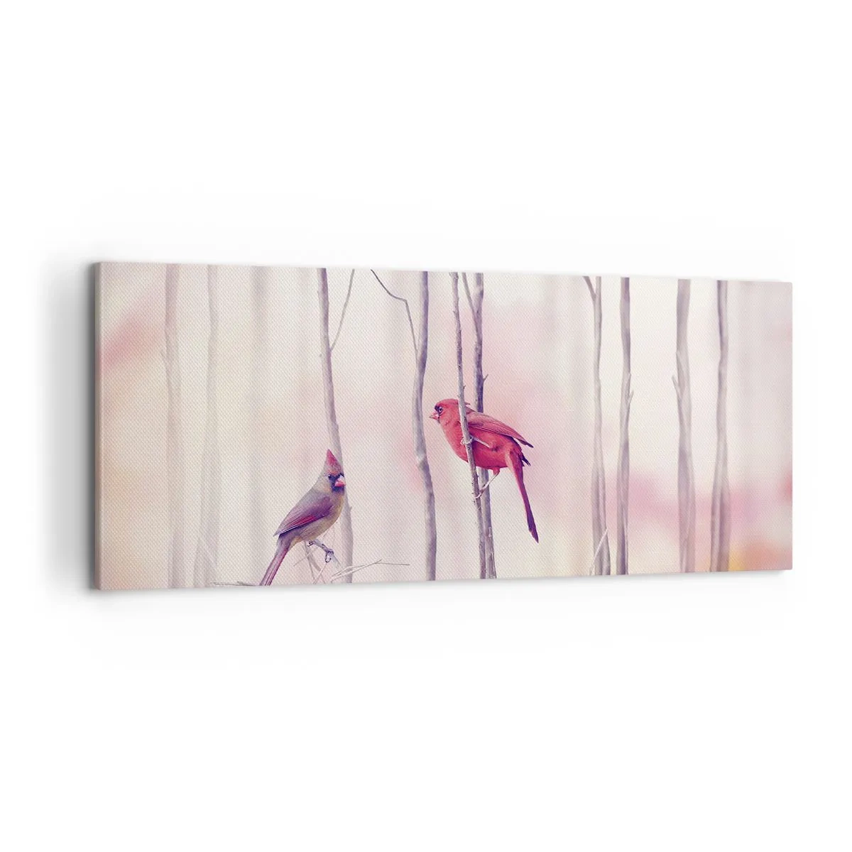 Canvas picture - Tale of a Pink Forest - 100x40 cm