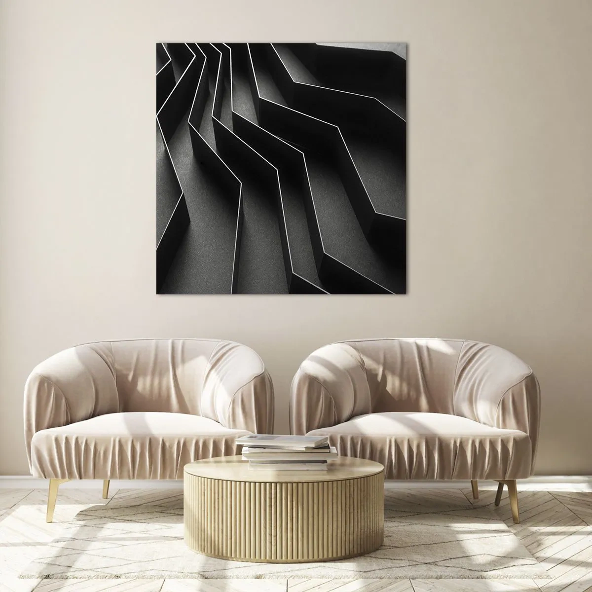Glass picture - Spacial Order - 30x30 cm