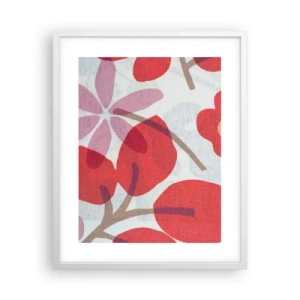Poster in white frmae - Flower Composition in Pink - 40x50 cm