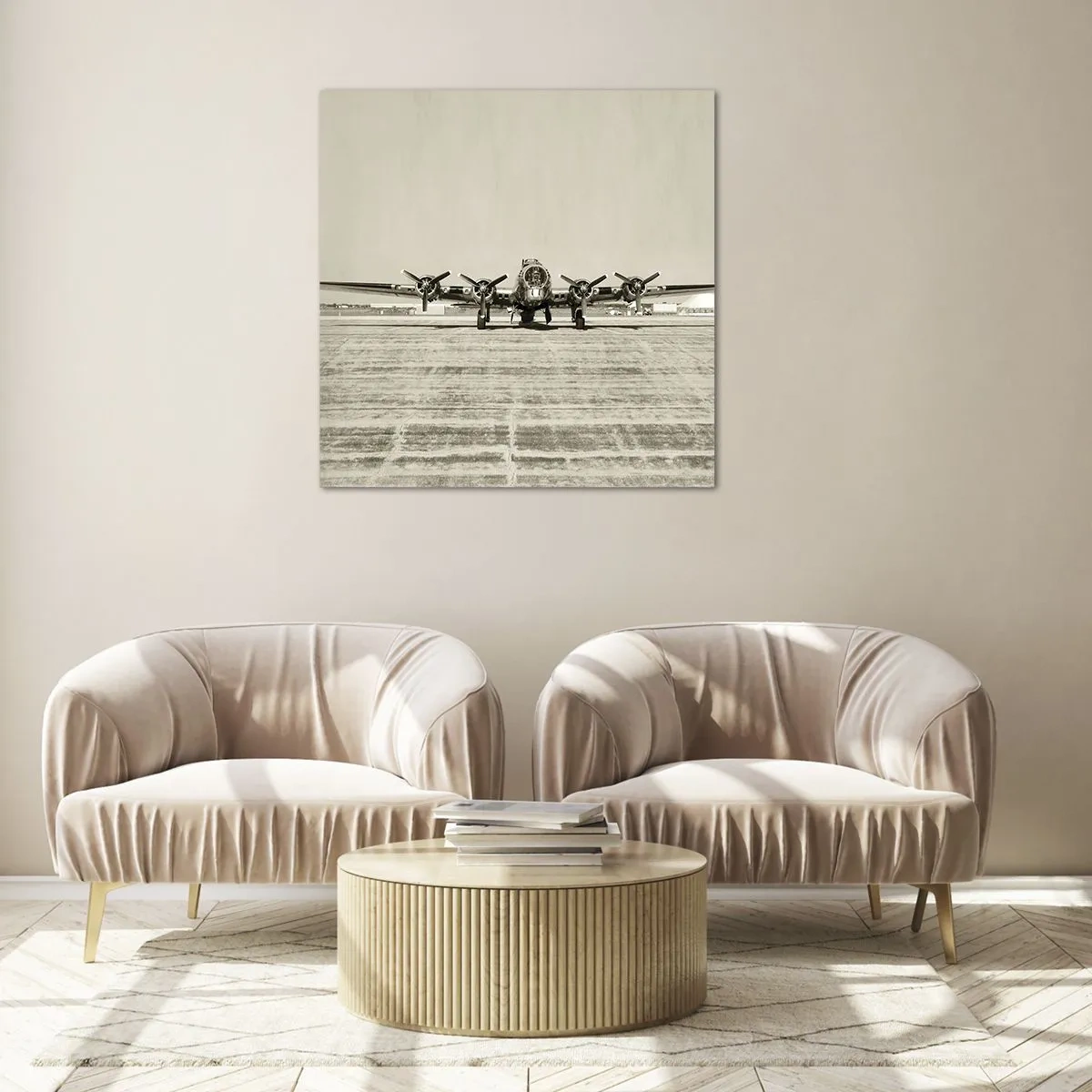 Glass picture - Ready as Always - 30x30 cm