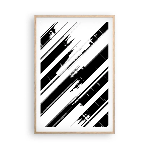 Poster in light oak frame - Intensive and Dynamic Composition - 61x91 cm