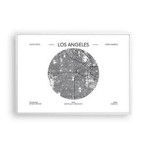 Poster in white frmae - Anatomy of Los Angeles - 100x70 cm