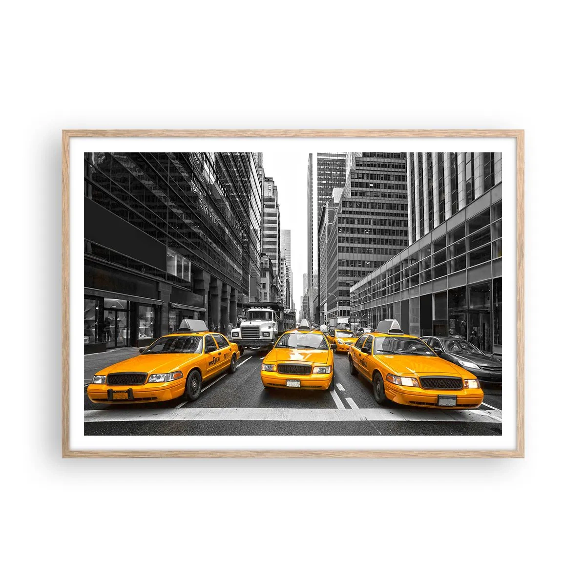 Poster in light oak frame - We Paint the City - 100x70 cm