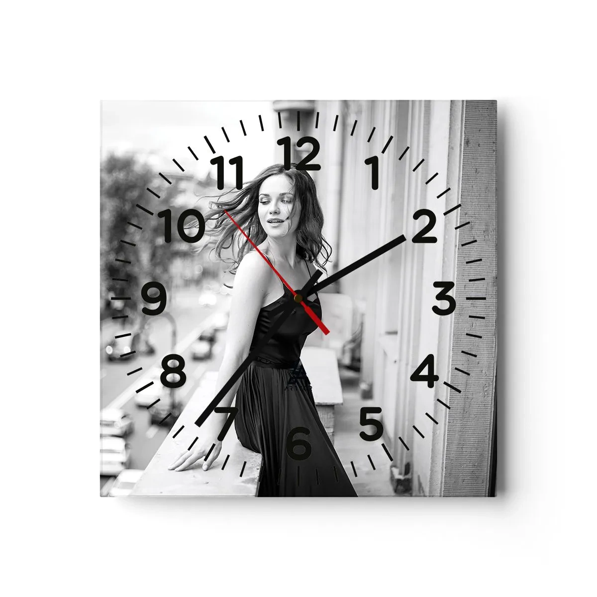 Wall clock - Clock on glass - Certainly a Parisian - 30x30 cm
