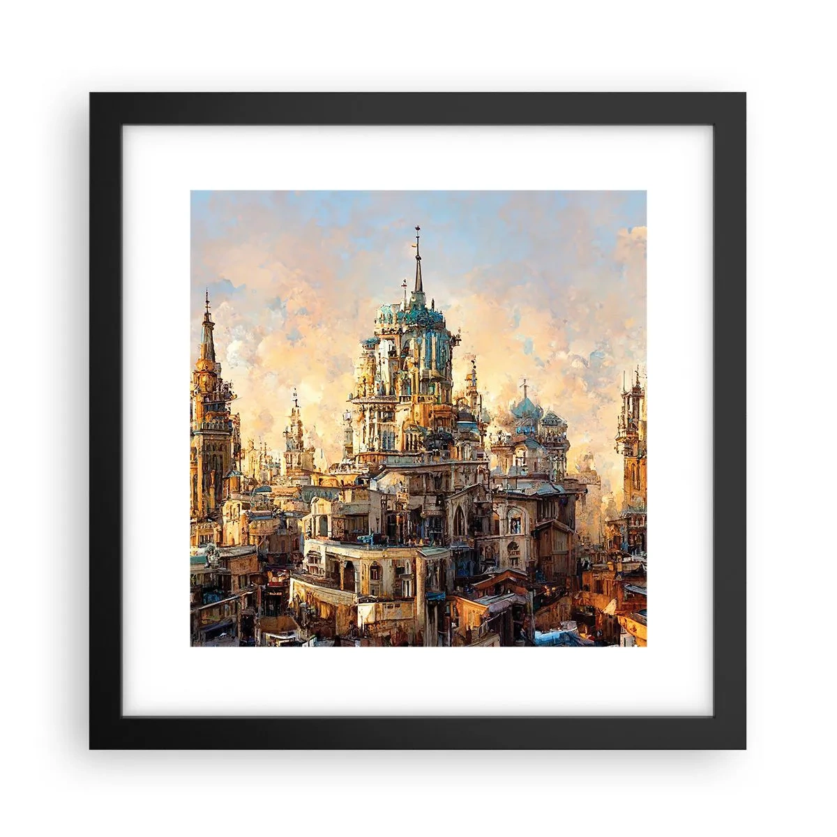 Poster in black frame - City of Cities - 30x30 cm