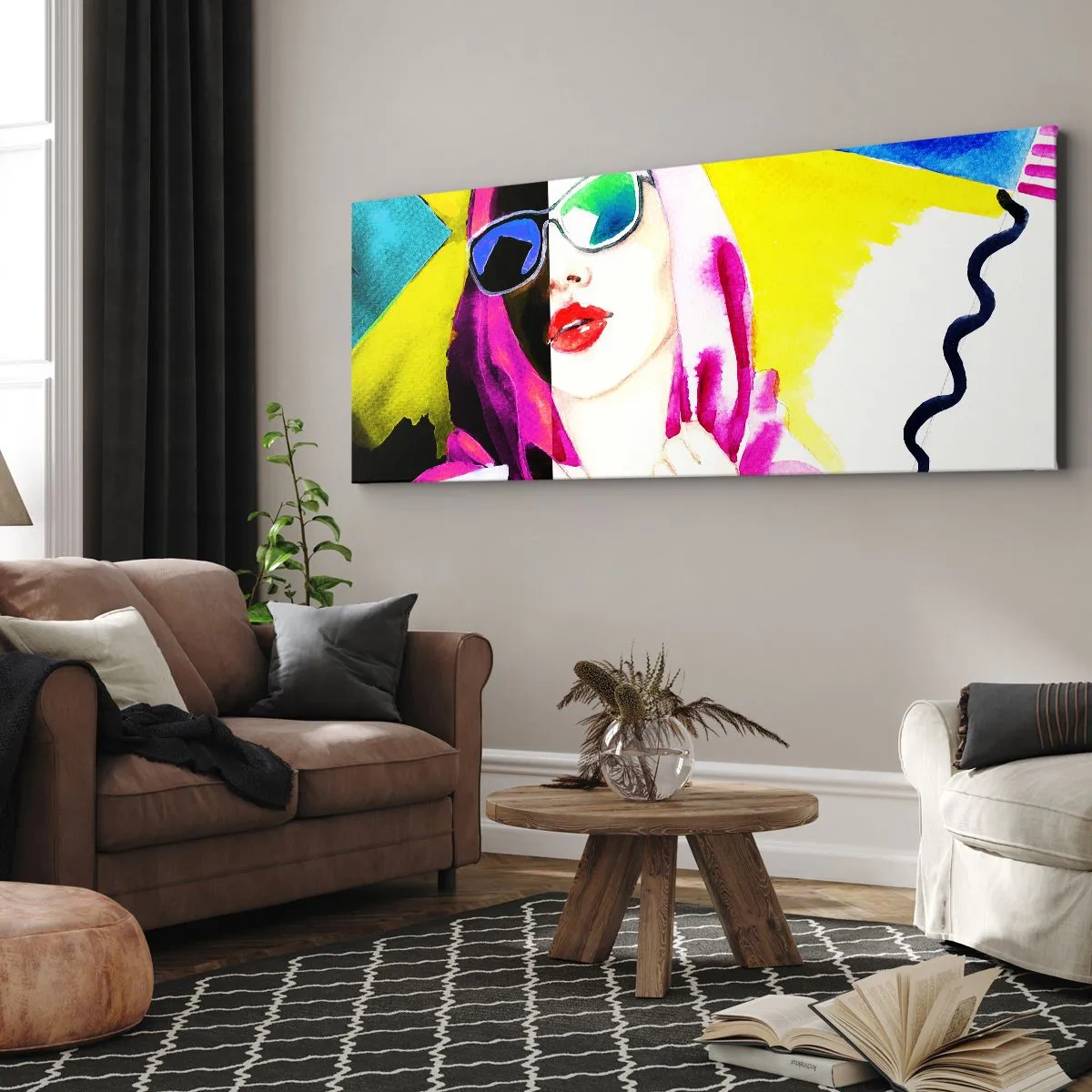 Canvas picture - I Am not White I Am not Black - 140x50 cm