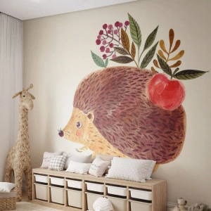 Photo Wallpaper Premium Sand - And Now You Like Me! - Hedgehog, For children, Children's room - 350x256 cm