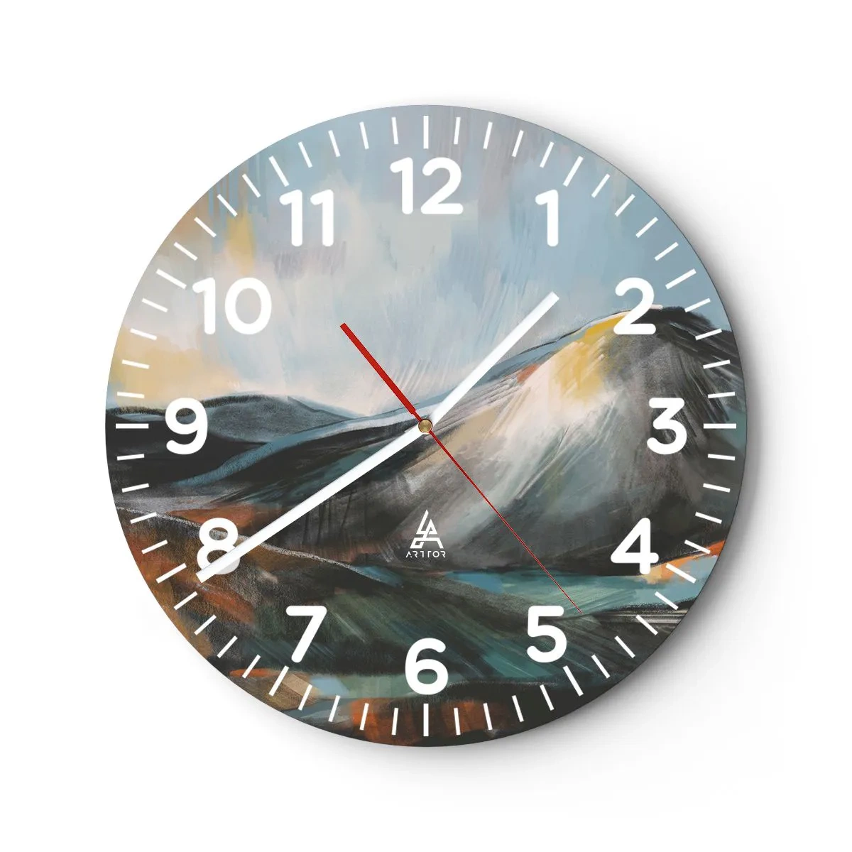 Wall clock - Clock on glass - Raw and Beautiful - 40x40 cm
