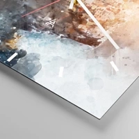 Clock face with lines