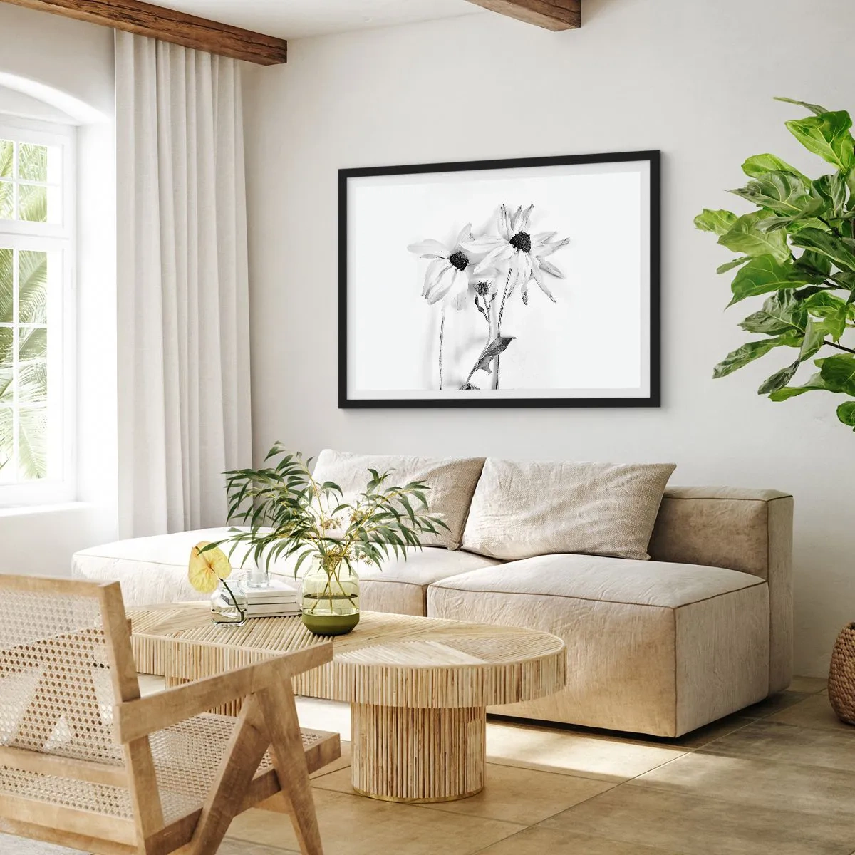 Poster in black frame - No one Wants To Be Alone - 70x50 cm