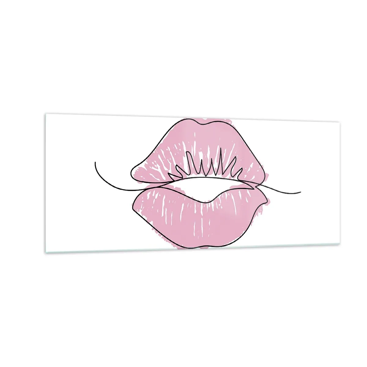 Glass picture - Ready for a Kiss? - 100x40 cm