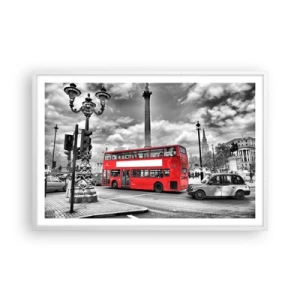 Poster in white frmae - Real Bloodstream of a City - 91x61 cm
