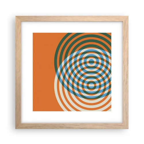 Poster in light oak frame - Abstract Variation on a Circle - 30x30 cm