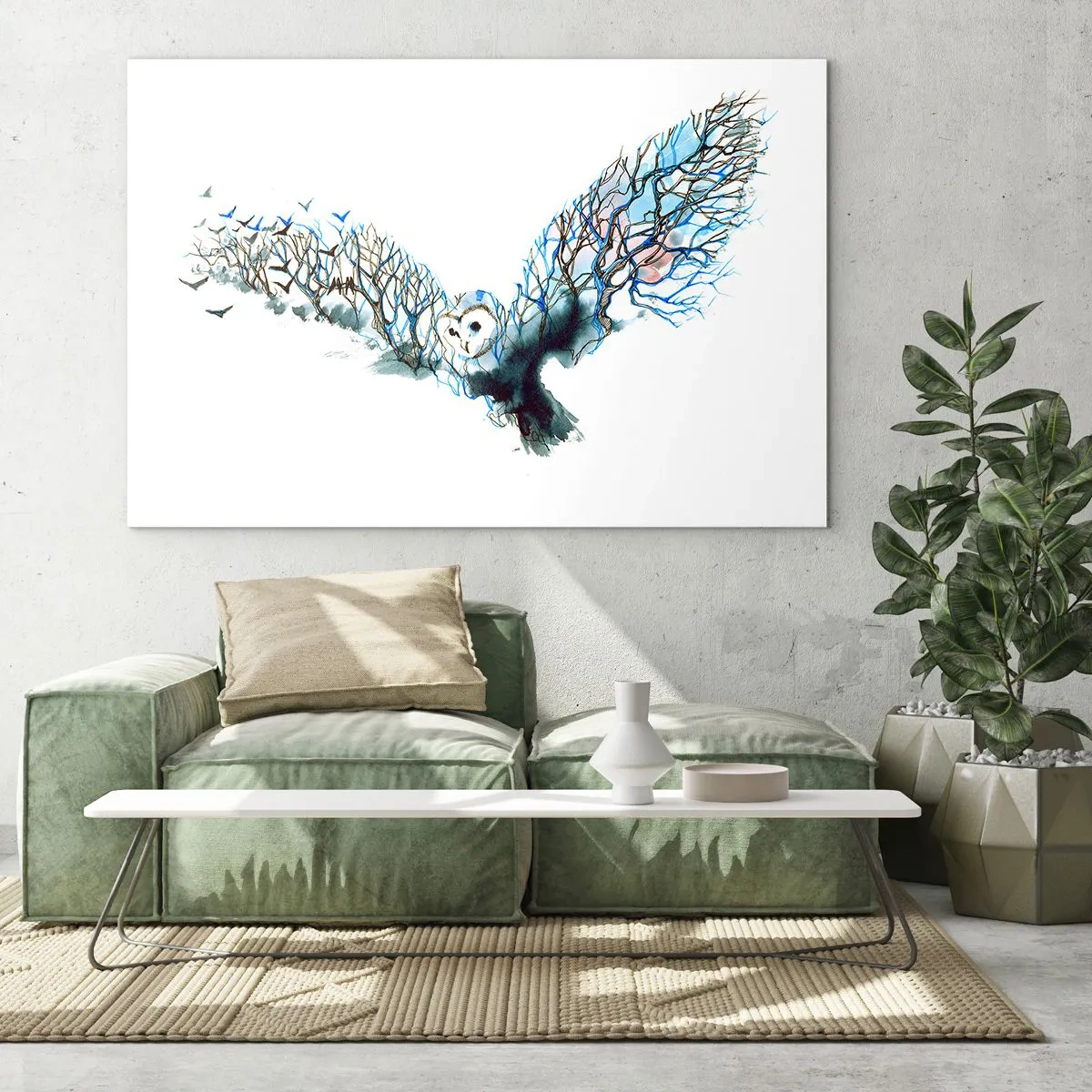 Glass picture - On Wings of a Forest - 100x70 cm
