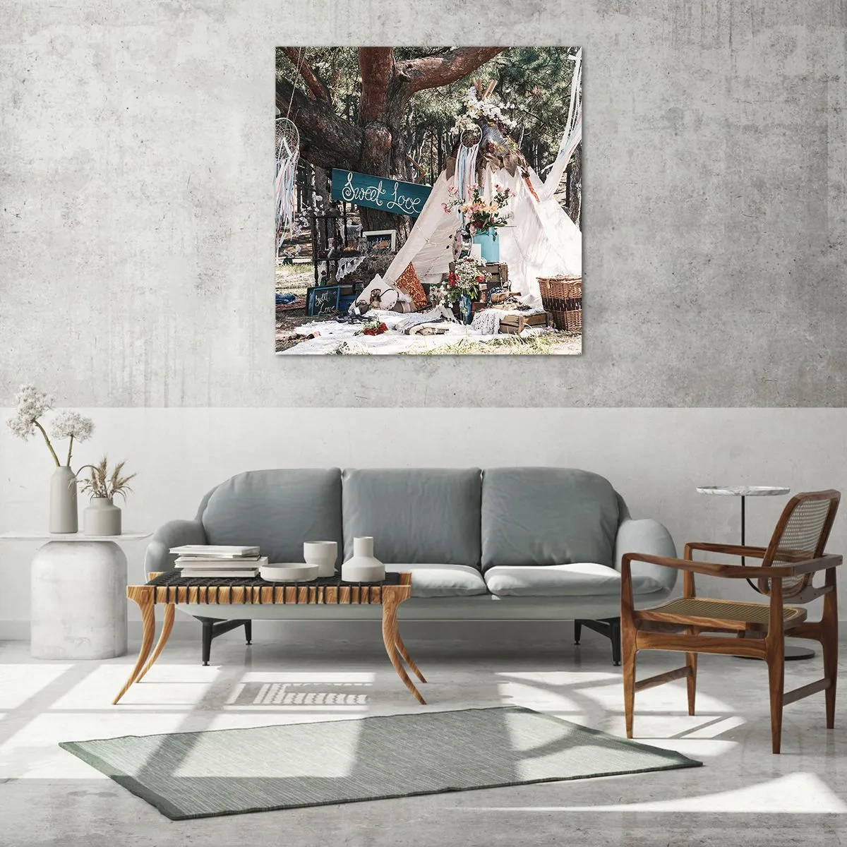 Glass picture - Make Love… - 40x40 cm