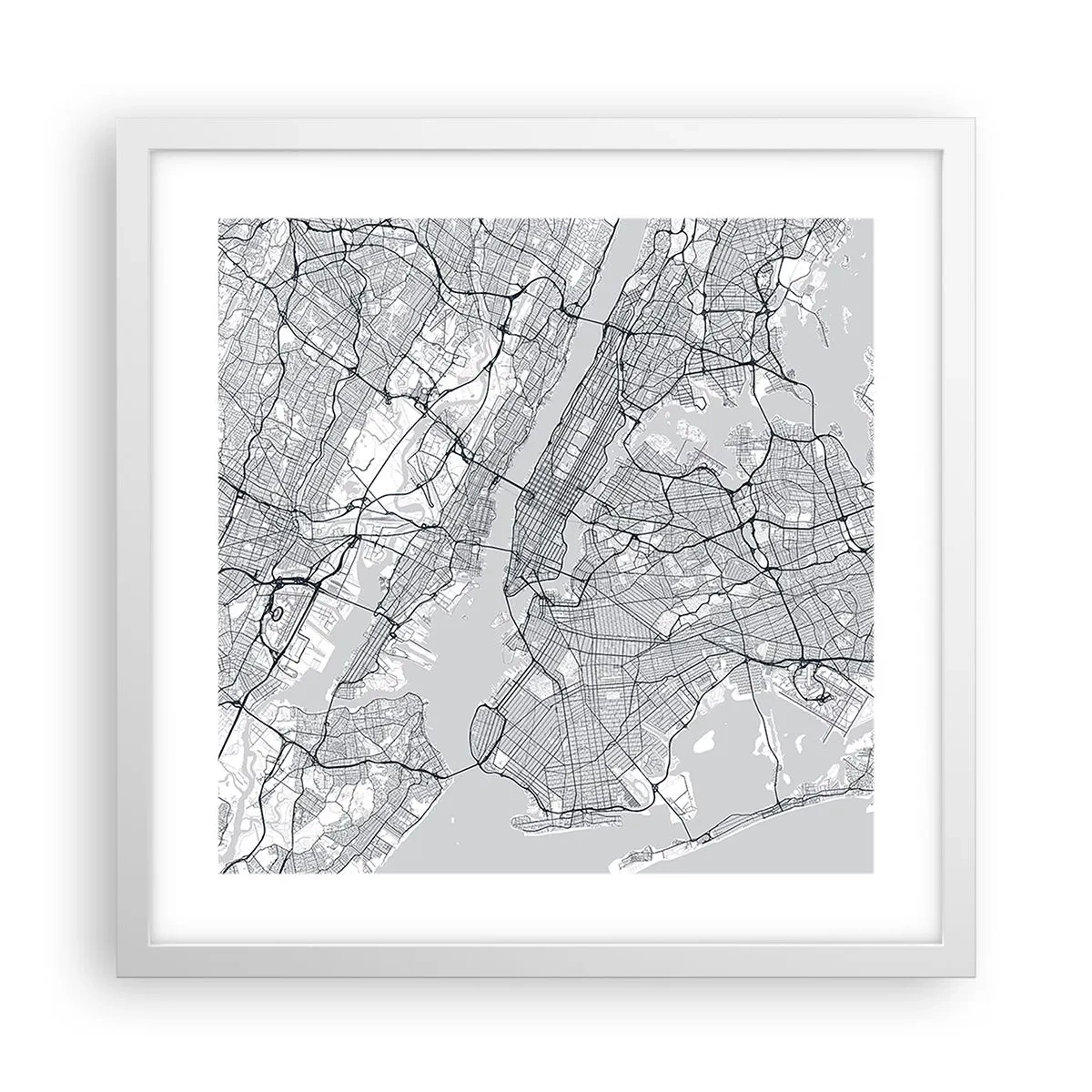Poster in white frmae - Anatomy of Metropolis - 40x40 cm
